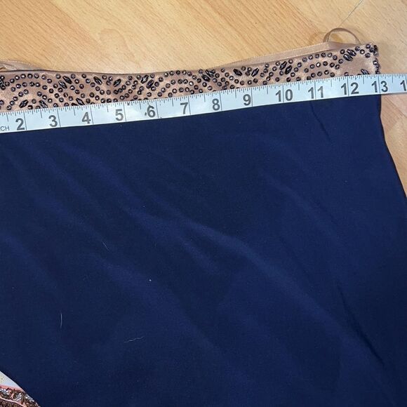 Xscape Strapless Beaded Maxi Dress with Fishtail Train Women size 4 - Picture 12 of 16